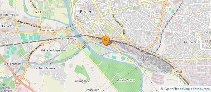 localisation de l'entreprise LA PENICHE à BEZIERS