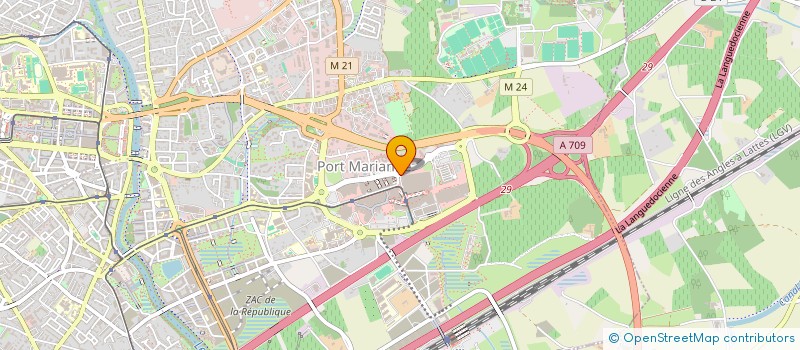 localisation de l'entreprise LA PENINSULA à MONTPELLIER