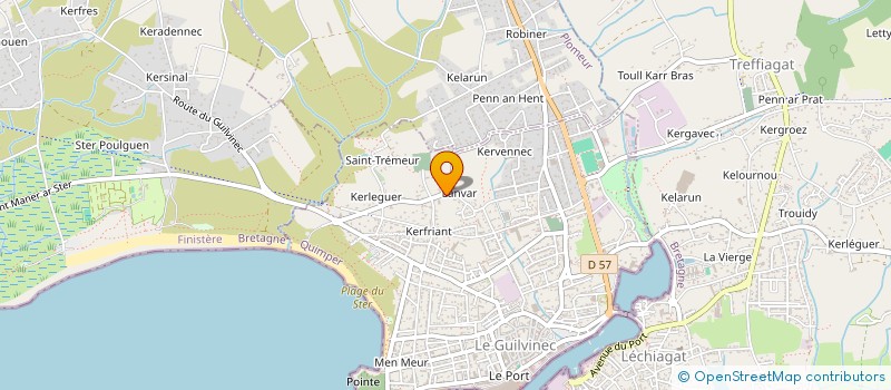 localisation de l'entreprise LA PENMAR'OSE  GUILVINEC