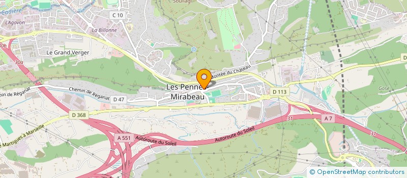 localisation de l'entreprise LA PENNOISE à LES PENNES-MIRABEAU