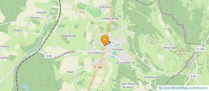 localisation de l'entreprise LA PENSEE CREATIVE 3A BOUTIQUE COLLECTIVE ARTISANS, ART, ARTISANAT  COLIGNY