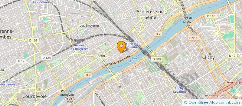 localisation de l'entreprise LA PENSEE MUSICALE MARTENOT à COURBEVOIE