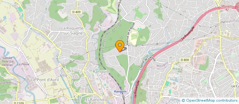 localisation de l'entreprise LA PENTE VERTE à MOUGINS