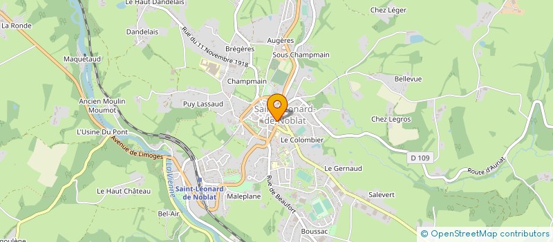 localisation de l'entreprise LA PEPINIERE à SAINT-LEONARD-DE-NOBLAT