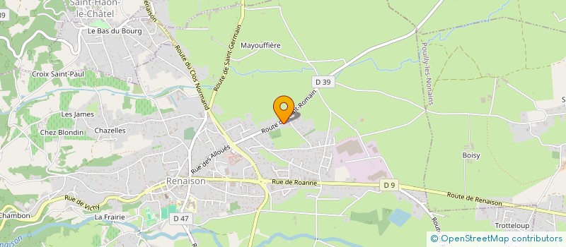 localisation de l'entreprise LA PEPINIERE  RENAISON