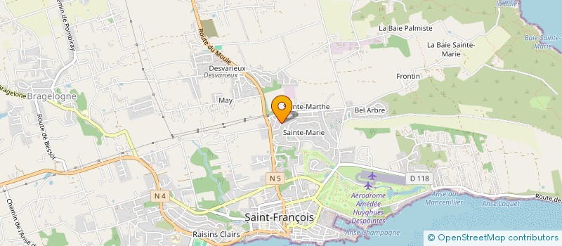 localisation de l'entreprise LA PEPINIERE DE KAMITA à SAINT-FRANCOIS