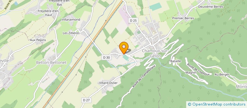 localisation de l'entreprise LA PEPINIERE ROUGE à CHAMOUX-SUR-GELON
