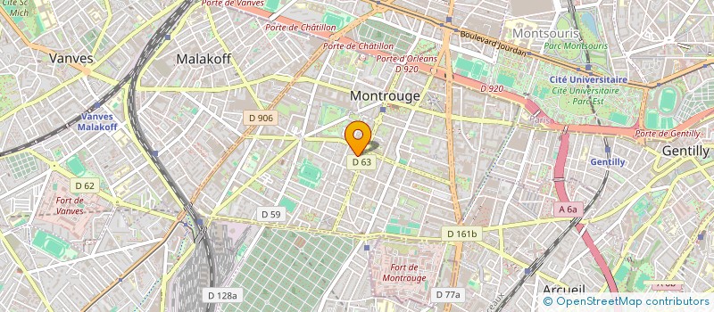 localisation de l'entreprise LA PERCEE  MONTROUGE