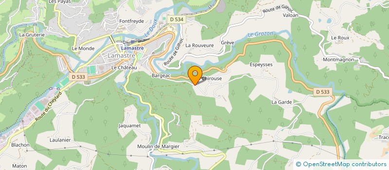 localisation de l'entreprise LA PERENNE  LAMASTRE