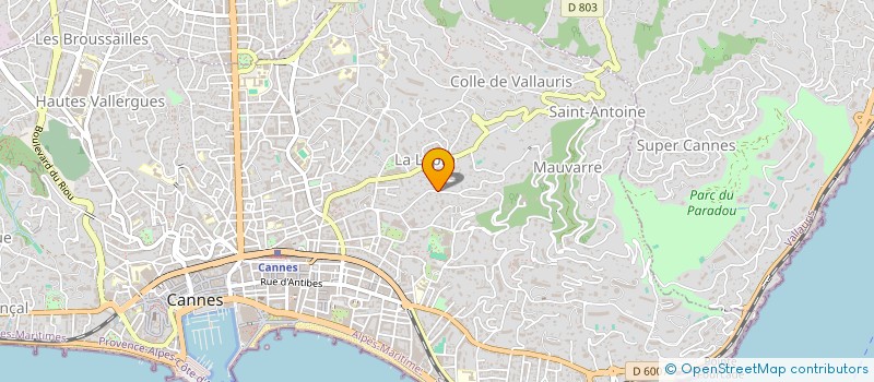 localisation de l'entreprise LA PERGOLA à CANNES
