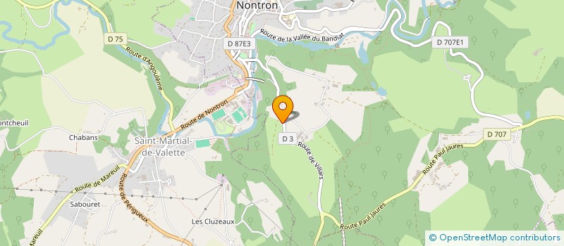 localisation de l'entreprise LA PERIGOURDINE D'ABATTAGE à NONTRON
