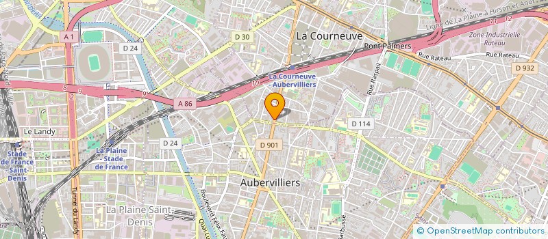 localisation de l'entreprise LA PERLE à LA COURNEUVE