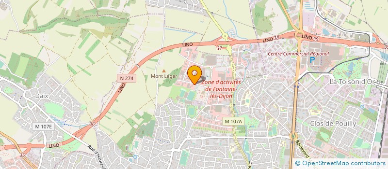 localisation de l'entreprise LA PERLE D'OR à FONTAINE-LES-DIJON