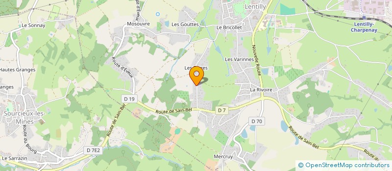 localisation de l'entreprise LA PERLE DOREE  LENTILLY