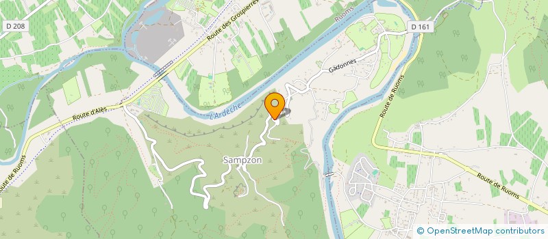 localisation de l'entreprise LA PERLE DU ROCHER  SAMPZON