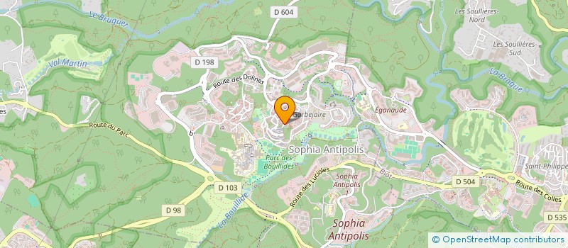 localisation de l'entreprise LA PEROUSE  VALBONNE