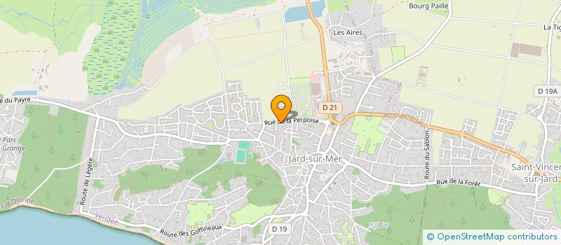 localisation de l'entreprise LA PERPOISE à JARD-SUR-MER