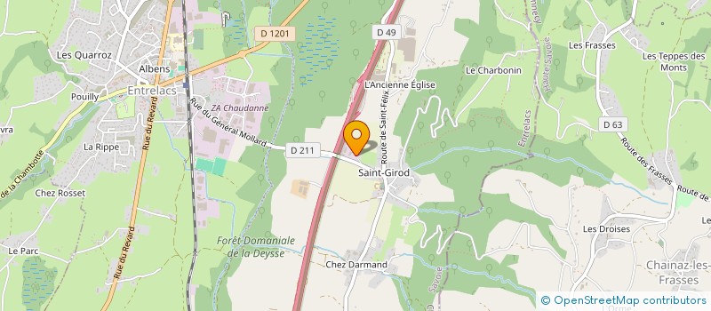 localisation de l'entreprise LA PERRAILLE 73  ENTRELACS