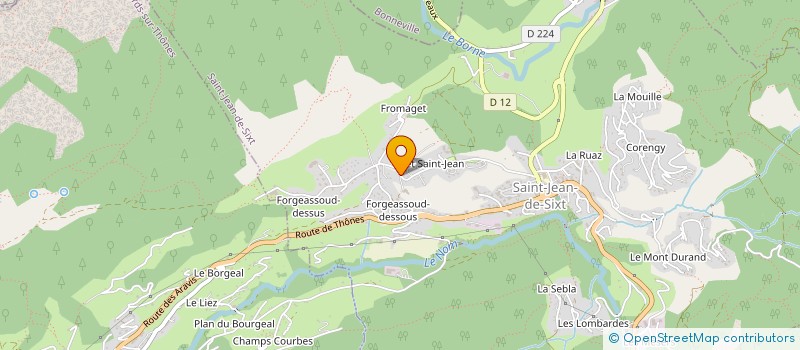 localisation de l'entreprise LA PERRIERE à SAINT-JEAN-DE-SIXT