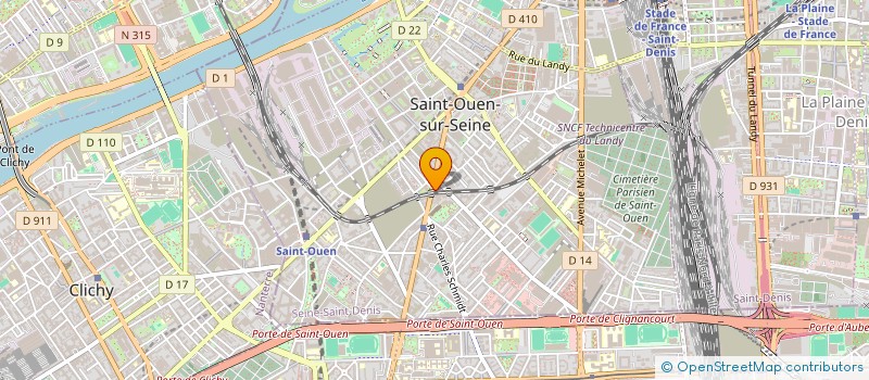 localisation de l'entreprise LA PERRUCHE BLEUE à SAINT-OUEN-SUR-SEINE