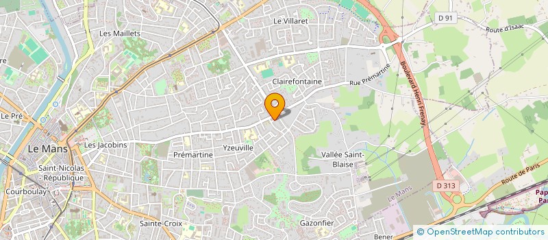 localisation de l'entreprise LA PERSEE DE L'HISTOIRE  LE MANS