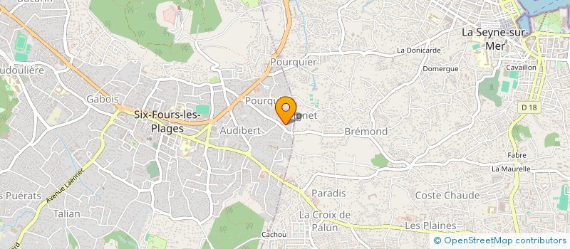 localisation de l'entreprise LA PERTUADE à SIX-FOURS-LES-PLAGES
