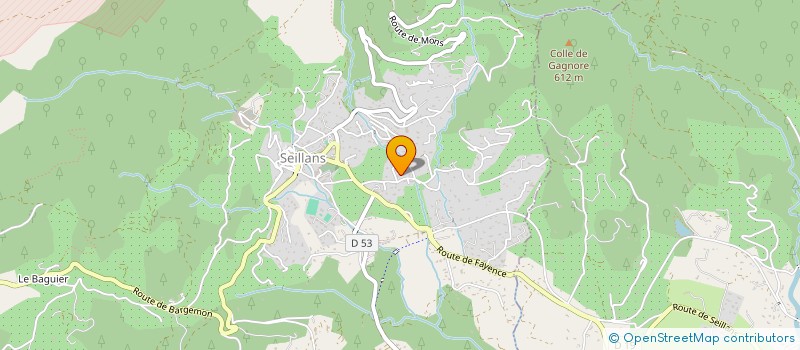 localisation de l'entreprise LA PERUGINA  SEILLANS