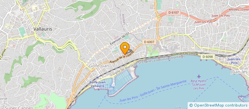 localisation de l'entreprise LA PERVENCHE à VALLAURIS