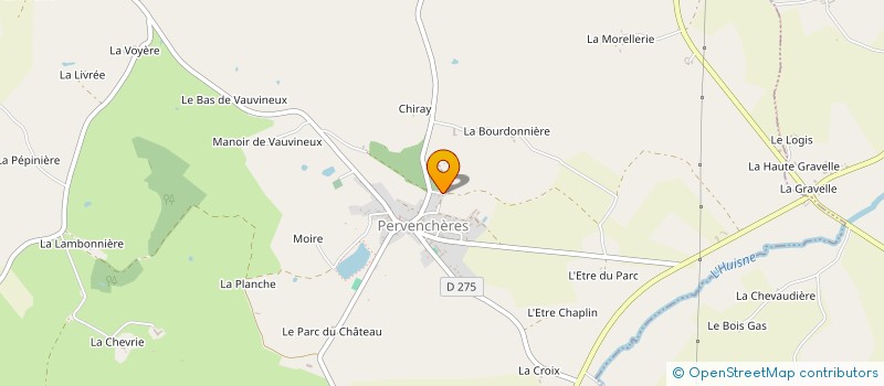 localisation de l'entreprise LA PERVENCHE IMMOBILIERE à PERVENCHERES
