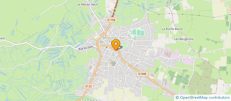 localisation de l'entreprise LA PETANQUE BELVERINE  BEAUVOIR-SUR-MER