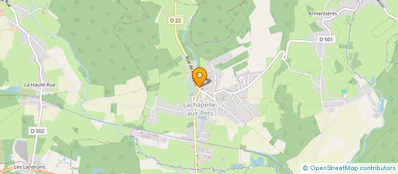 localisation de l'entreprise LA PETANQUE CAPELLOISE  LACHAPELLE-AUX-POTS