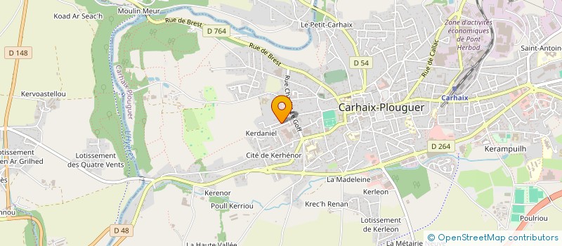 localisation de l'entreprise LA PETANQUE CARHAISIENNE à CARHAIX-PLOUGUER