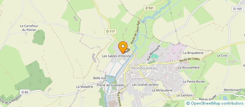 localisation de l'entreprise LA PETANQUE CORMENON  MONDOUBLEAU