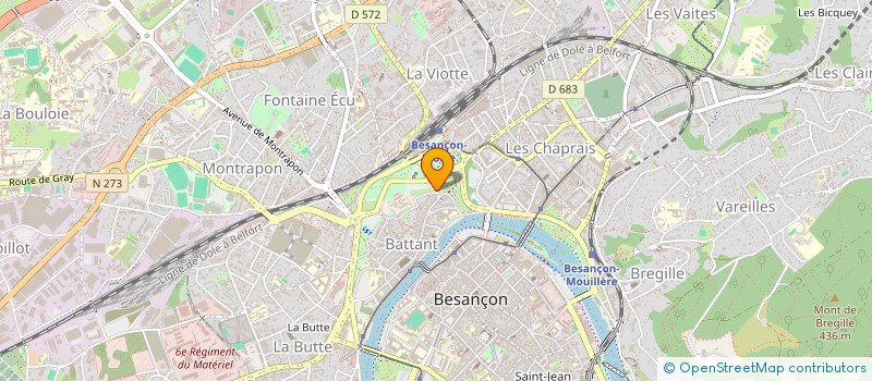 localisation de l'entreprise LA PETANQUE DE BATTANT  BESANCON