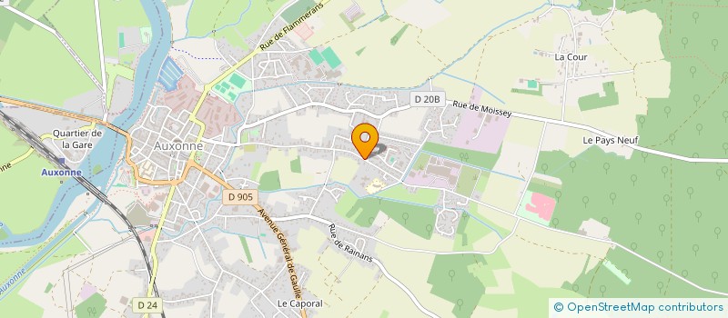 localisation de l'entreprise LA PETANQUE DE CHAMPDOTRE à AUXONNE