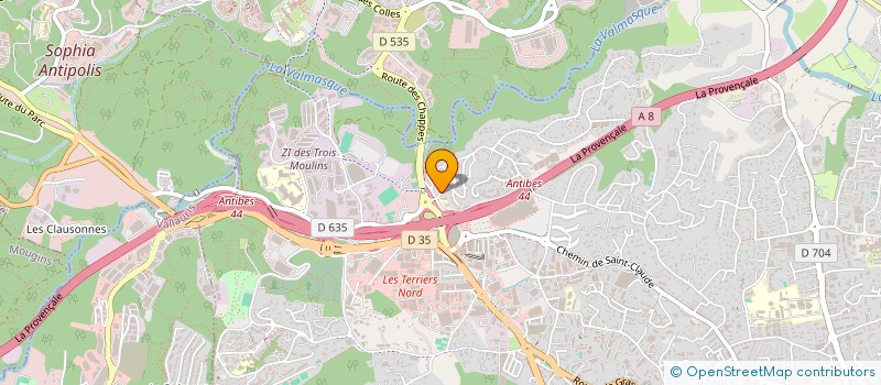 localisation de l'entreprise LA PETANQUE DE LA CROIX ROUGE  ANTIBES