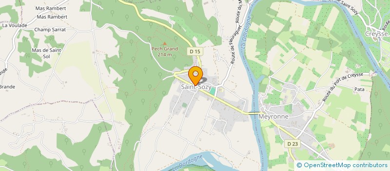 localisation de l'entreprise LA PETANQUE DU PONT  SAINT-SOZY