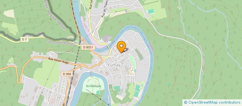 localisation de l'entreprise LA PETANQUE FUMACIENNE  FUMAY