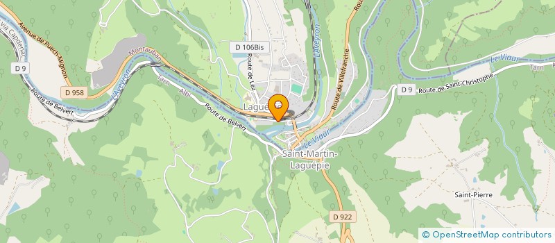 localisation de l'entreprise LA PETANQUE GUEPIENNE  LAGUEPIE