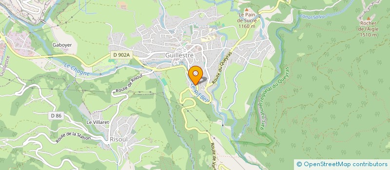 localisation de l'entreprise LA PETANQUE GUILLESTROISE  GUILLESTRE