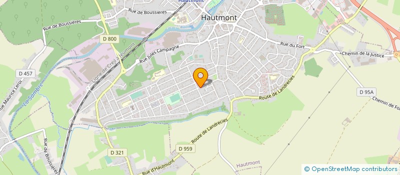 localisation de l'entreprise LA PETANQUE HAUTMONTOISE à HAUTMONT