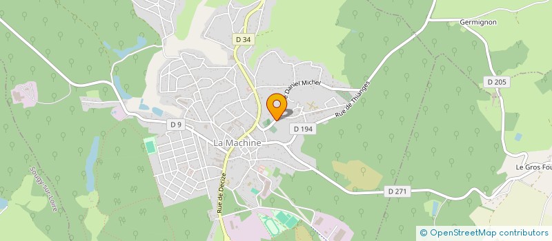 localisation de l'entreprise LA PETANQUE MACHINOISE  LA MACHINE