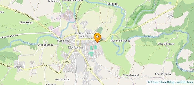 localisation de l'entreprise LA PETANQUE MONTBRONNAISE  MONTBRON