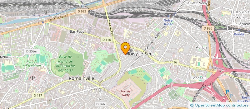 localisation de l'entreprise LA PETANQUE NOISEENNE à NOISY-LE-SEC