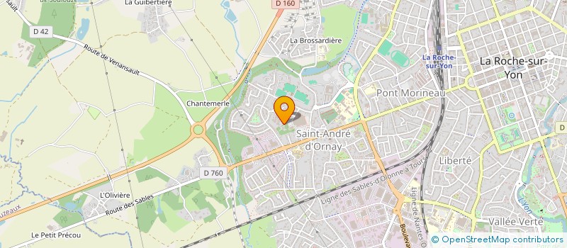 localisation de l'entreprise LA PETANQUE ORNAYSIENNE à LA ROCHE-SUR-YON