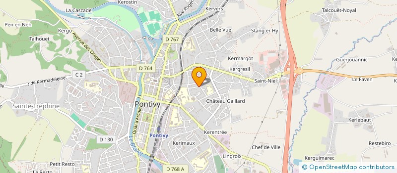 localisation de l'entreprise LA PETANQUE PONTIVYENNE  PONTIVY