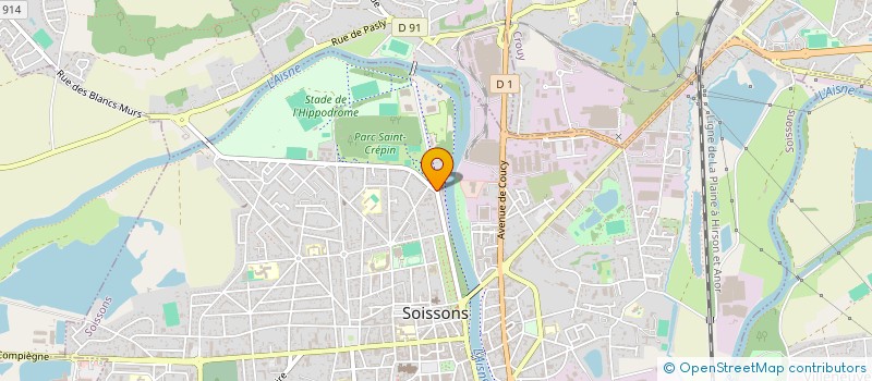 localisation de l'entreprise LA PETANQUE SOISSONNAISE  SOISSONS