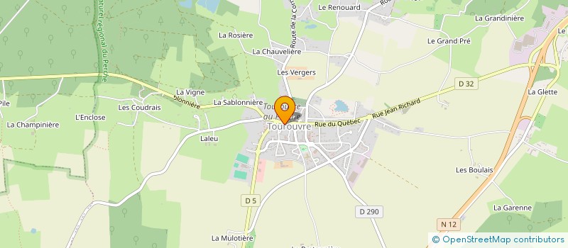 localisation de l'entreprise LA PETANQUE TOUROUVRAINE à TOUROUVRE AU PERCHE