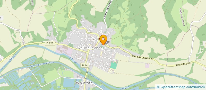 localisation de l'entreprise LA PETANQUE VAILLYSIENNE  VAILLY-SUR-AISNE