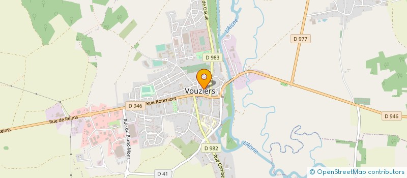 localisation de l'entreprise LA PETANQUE VOUZINOISE  VOUZIERS